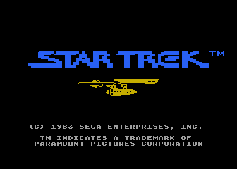Star Trek: Strategic Operations Simulator title screen for Atari 5200